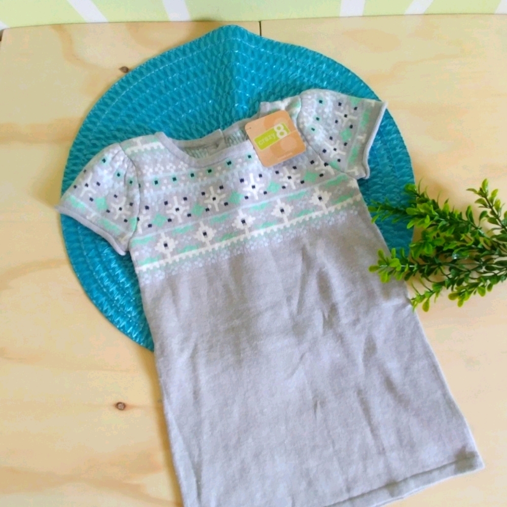 Crazy 8 Baby Girls Dress Gray Size 12/18 Months